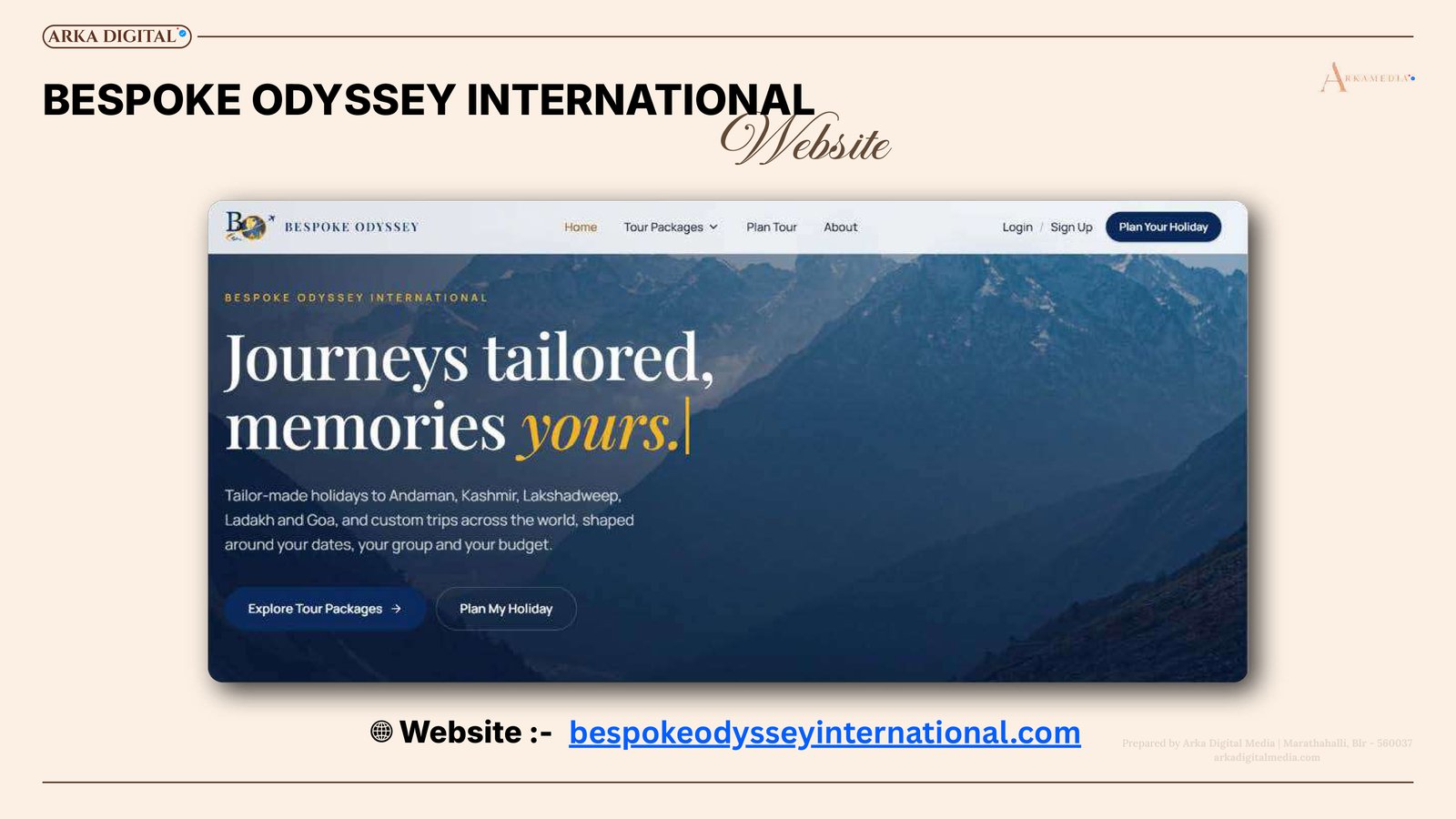 Bespoke Odyssey Website